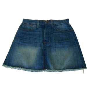 Madewell‎ Skirt Women's Blue Size 28 Jean Demin Mini Raw Hem